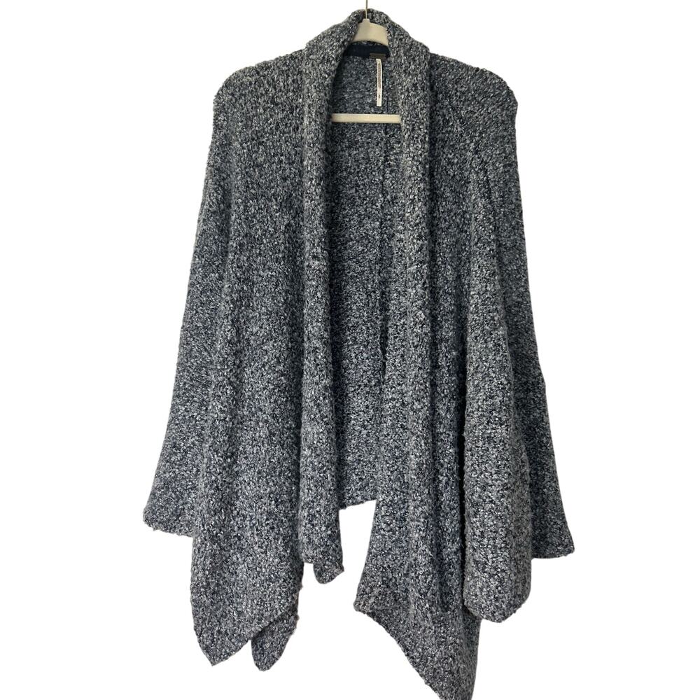 Free People Gray Open Front Cardigan
